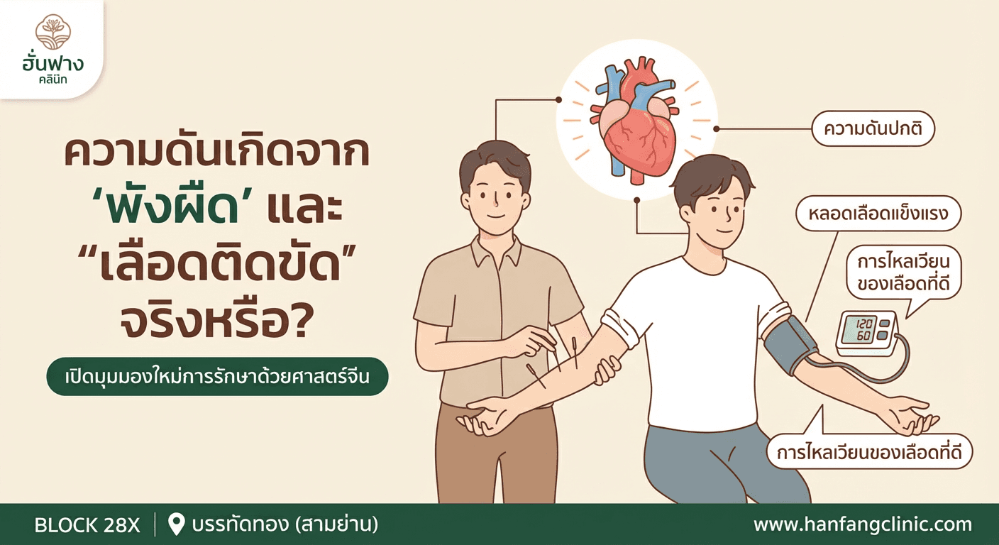 ความดันเกิดจาก 'พังผืด' และ 'เลือดติดขัด' จริงหรือ? เปิดมุมมองใหม่การรักษาด้วยศาสตร์จีน