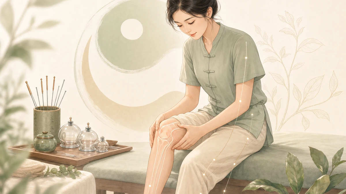 ภาพประกอบอาการปวดเข่าและการประเมินกล้ามเนื้อรอบเข่า