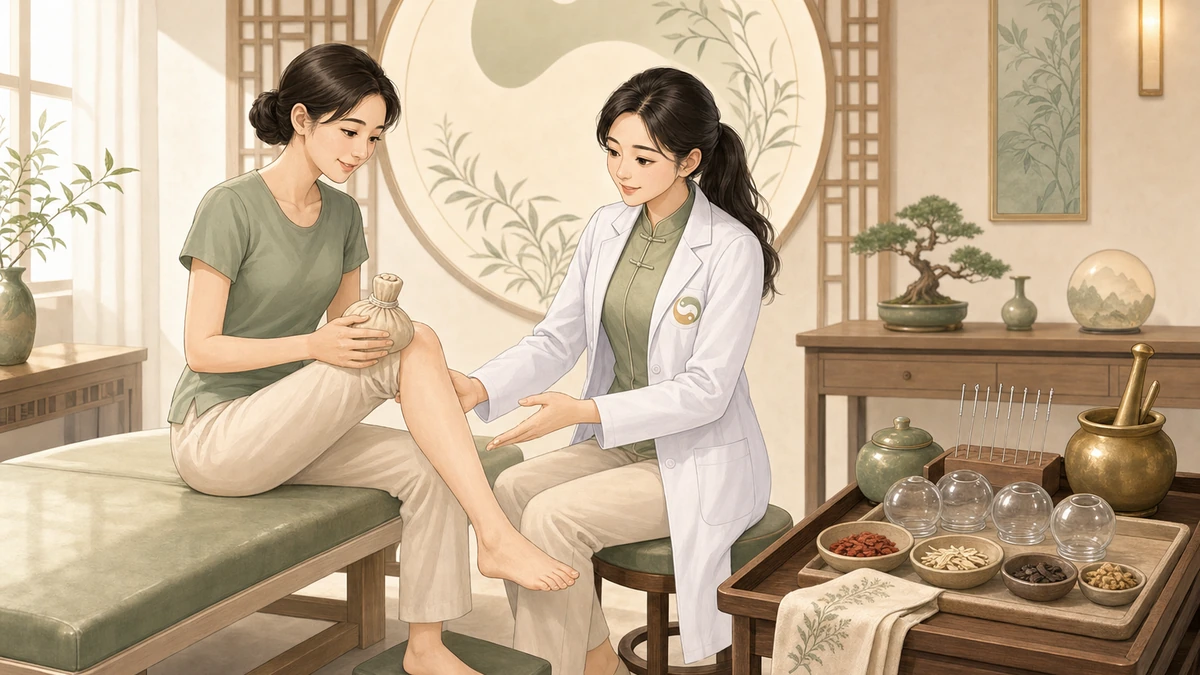 ภาพประกอบการดูแลตัวเองเบื้องต้นเมื่อเริ่มปวดเข่า